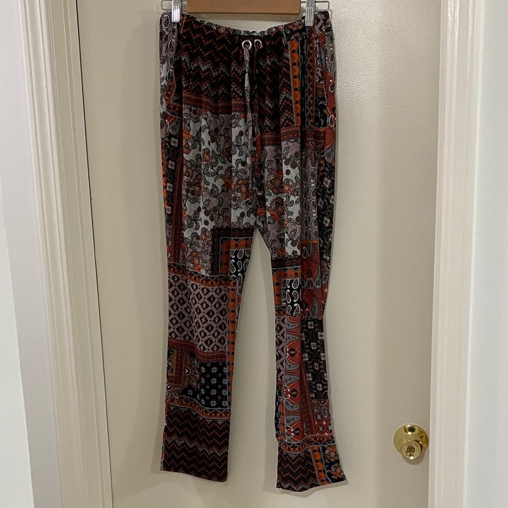 Chic Patchwork Women's Straight Leg Pants